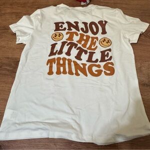 White  Shirt with Brown Print teachet